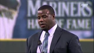 Ken Griffey Jr. MARINERS HALL OF FAME SPEECH Jay Buhner flips him off, gives him the middle finger