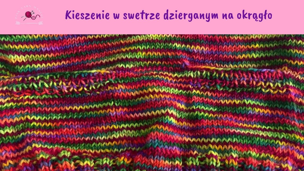 Kieszenie w swetrze dzierganym bezszwowo