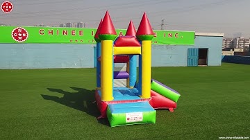 Small bouncy castle with slide inflatable bouncer from Chinee Inflatable T2-3502