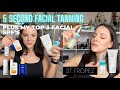 MY TOP 3 FACE SPF'S + TANNING YOUR FACE IN 5 SECONDS | St.Tropez Purity Bronzing Water & Gradual Tan