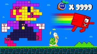 Мульт Super Mario Bros Numberblock 1 Crazy MORE Flowers run fast Game animation