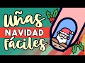 ¡5 DISEÑOS! · UÑAS NAVIDAD FACILES 2021