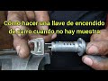 CÓMO HACER LLAVE DE ENCENDIDO DE CARRO CUANDO SE HA PERDIDO LA #LLAVE  #ROSENDOCERRAJERO