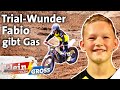 Mit 6 fuhr Fabio das erste Mal Trial-Motorrad | Klein gegen Groß