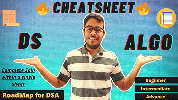 🔴 CheatSheet for DS & Algo. Complete ROADMAP for DSA | Placement | FAANG | Complete Soln 🔥🔥 [HINDI]