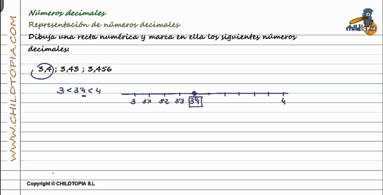 Numeros Decimales Representacion 1º De Eso Youtube