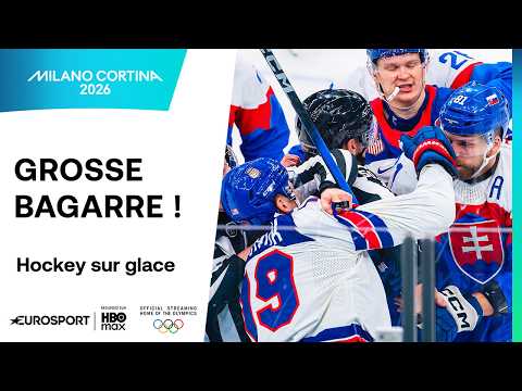JO 2026 - GROSSE BAGARRE ! Quand Américains et Slovaques en viennent aux mains en hockey sur glace