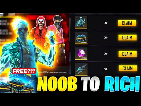 Free Fire *NOOB* Adam To *RICH* Chrono💎 I Got All Evo Skins And Emotes 😱Permanent -Garena Free Fire