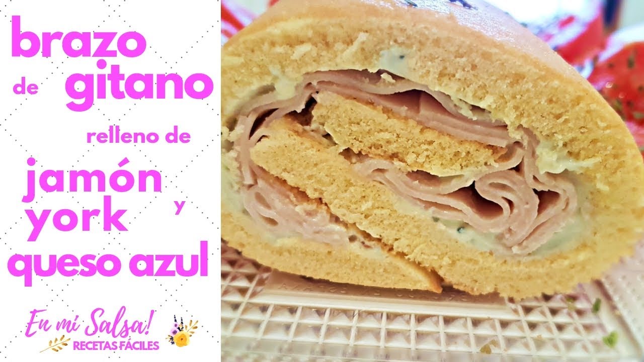 brazo de gitano salado de jamón york y queso