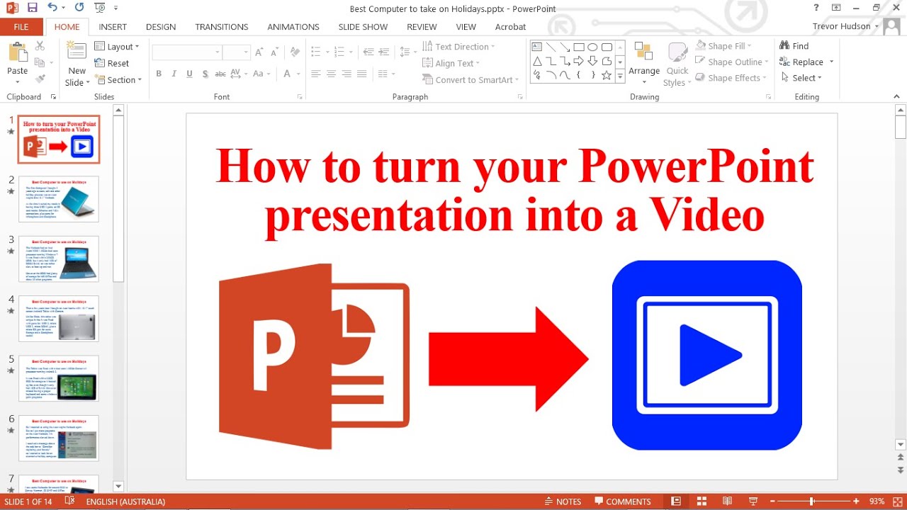 how to turn a powerpoint presentation into a video