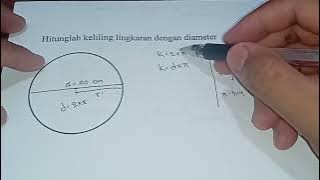 Hitunglah keliling lingkaran dengan diameter 20 cm