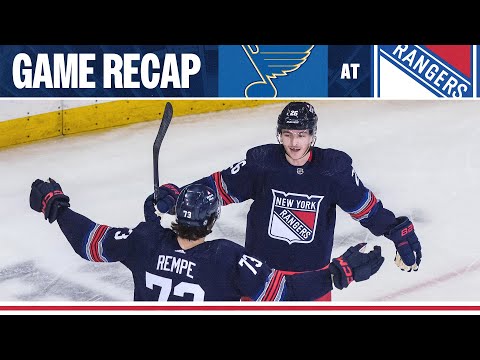 GAME HIGHLIGHTS: New York Rangers vs St. Louis Blues (3/9/24)