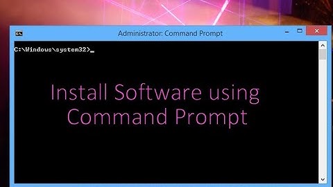 How to install a software using cmd in windows 11/10/7