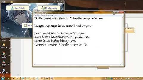 Tugas Pemrograman 3 Database Input data Karyawan dengan blue j