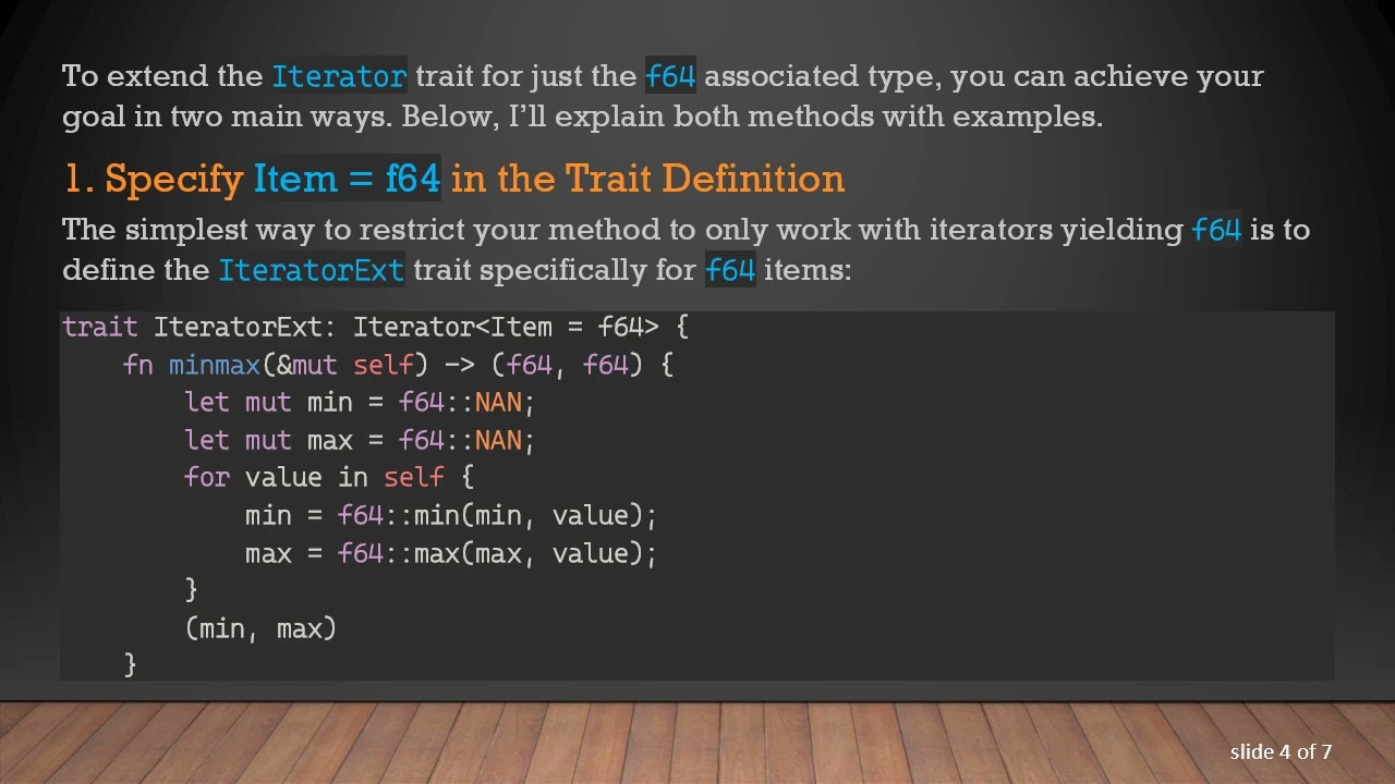 Extending the Iterator Trait for Specific Associated Types in Rust