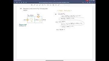 Problem 3.9 (2) Mesh Analysis, Fundamentals of Electric Circuits, 7th ed, Alexander / Sadiku