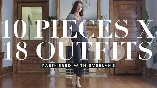 Closet Essentials: 10 pieces X 18 outfits with Everlane AD