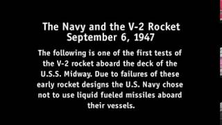 V-2 Rocket Launched From A Navy Ship