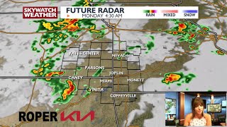 Storm tracking through tonight and into Monday morning.