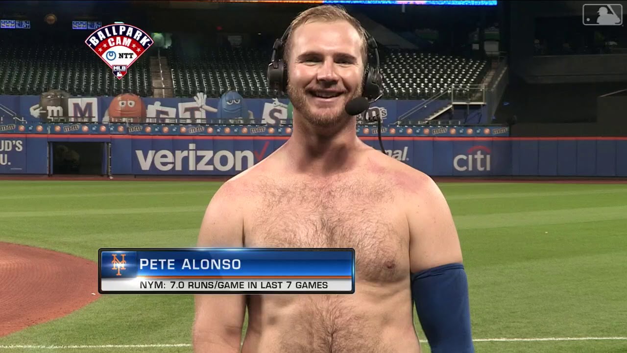 Pete Alonso Joins MLB Network SHIRTLESS 