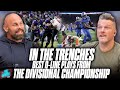 The BEST Offensive Line Plays &amp; Biggest Hits From NFL&#39;s Divisional Championship | In The Trenches