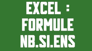 NB.SI.ENS Formule Excel