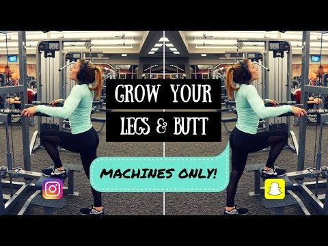 LEG & GLUTE WORKOUT - MACHINES ONLY! Full Routine 