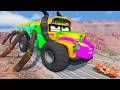 Giant SPIDER LEG BUS McQueen Truck Eater VS Cars Lightning McQueen Escape Monster Beamng Drive #3