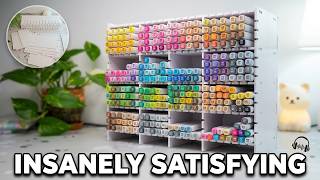 Unboxing and Setup My Marker Organizer is Insanely SATISFYING ASMR (NO TALKING) 