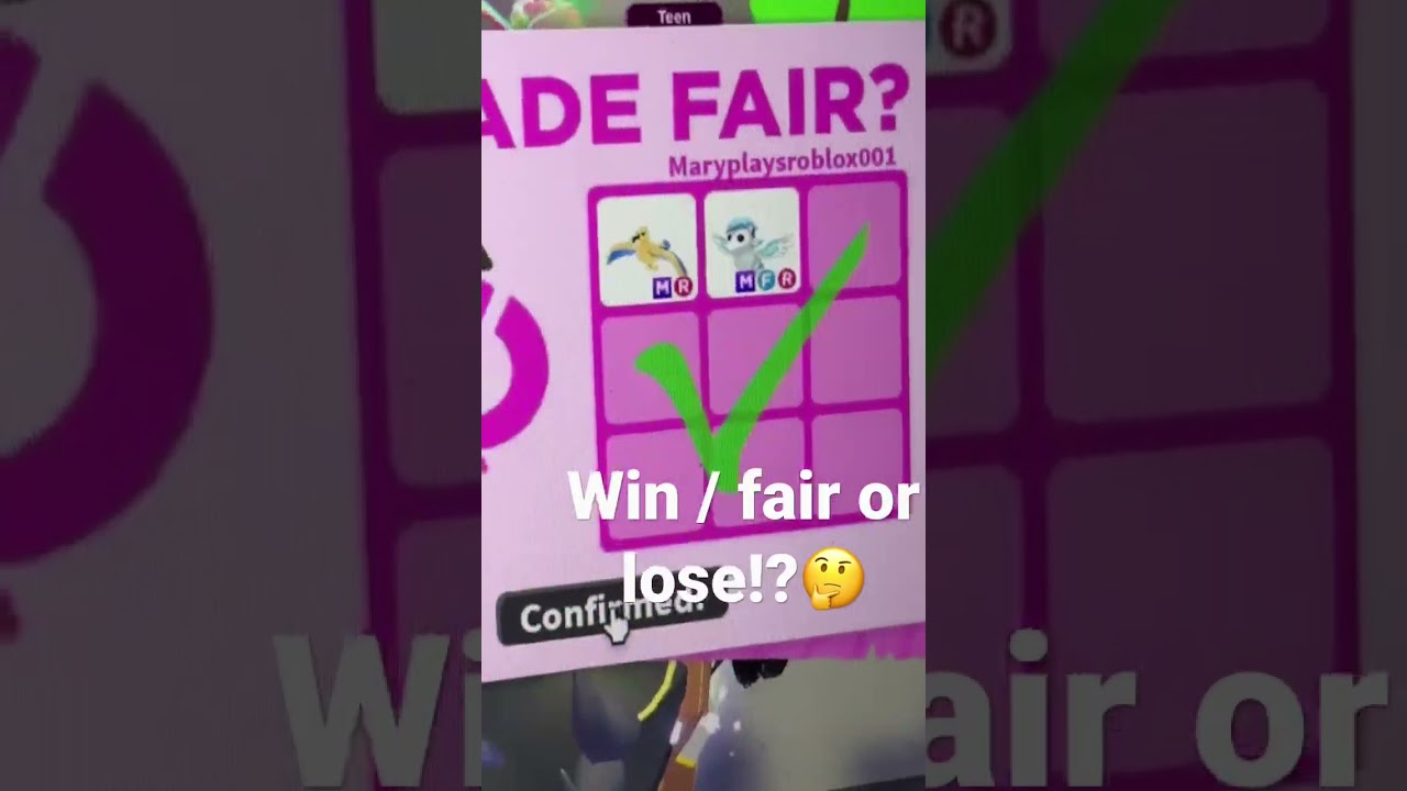 What do you guys think win / fair or lose | Adopt me trades Roblox