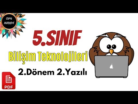 5.SINIF Bilişim Teknolojileri 2.Dönem 2.Yazılı Soruları Ve Çözümü 2019