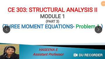 Three moment equation- Problem 1