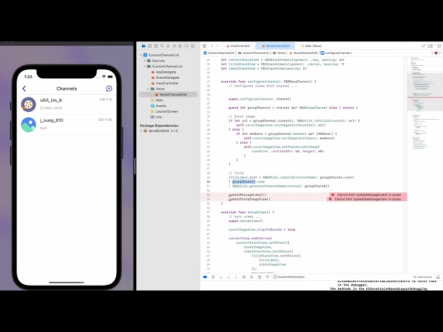 iOS Chat Live Coding - Channel List Customization | Sendbird Chat UIKit v3 | Mobile Chat Apps