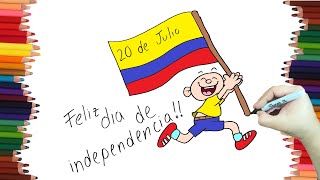 Como hacer un dibujo para la independencia de colombia para niños paso a  paso - thptnganamst.edu.vn