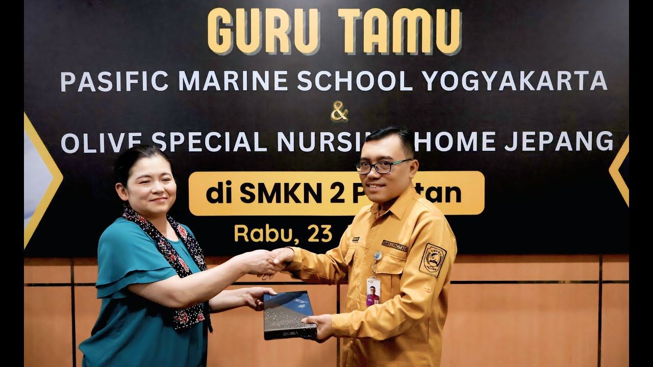 GURU TAMU PACIFIC MARINE SCHOOL YOGYAKARTA dan OLIVE SPECIAL NURSING HOME JEPANG di SMKN 2 PACITAN