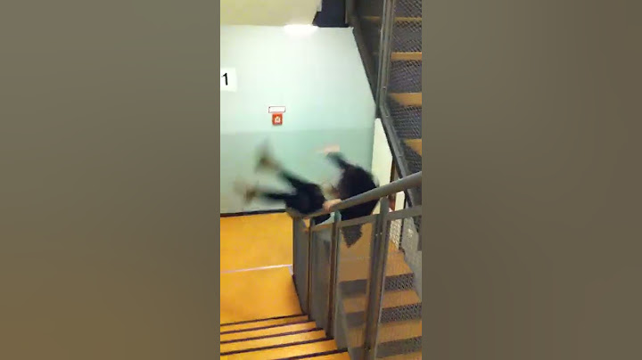 drunk girl falls down stairs badly
