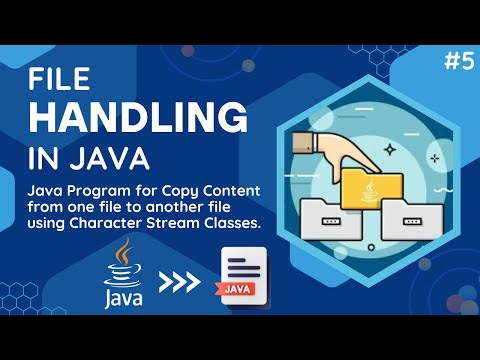 Java Program for Copy Data from one file to another file using Character Stream Classes .