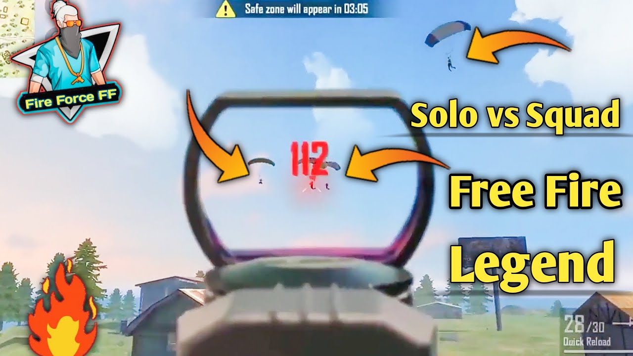 Free Fire Solo Vs Squad Gameplay 2021 || #fireforceff - YouTube