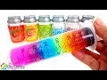 DIY How To Make Rainbow Colors Slime Big Syringe and Learn Colors Squishy Balls for Children.