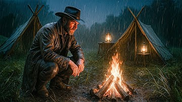 Stormy Night in Saint Denis | Heavy Rain & Thunder Sounds | RDR2 ASMR for Sleep
