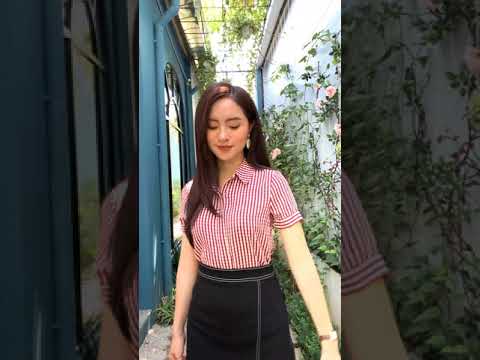 Áo sơ mi nữ cổ đức-Họa tiết kẻ caro hot nhất 2020 - 5 màu | áo sơ mi nam cộc tay kẻ caro