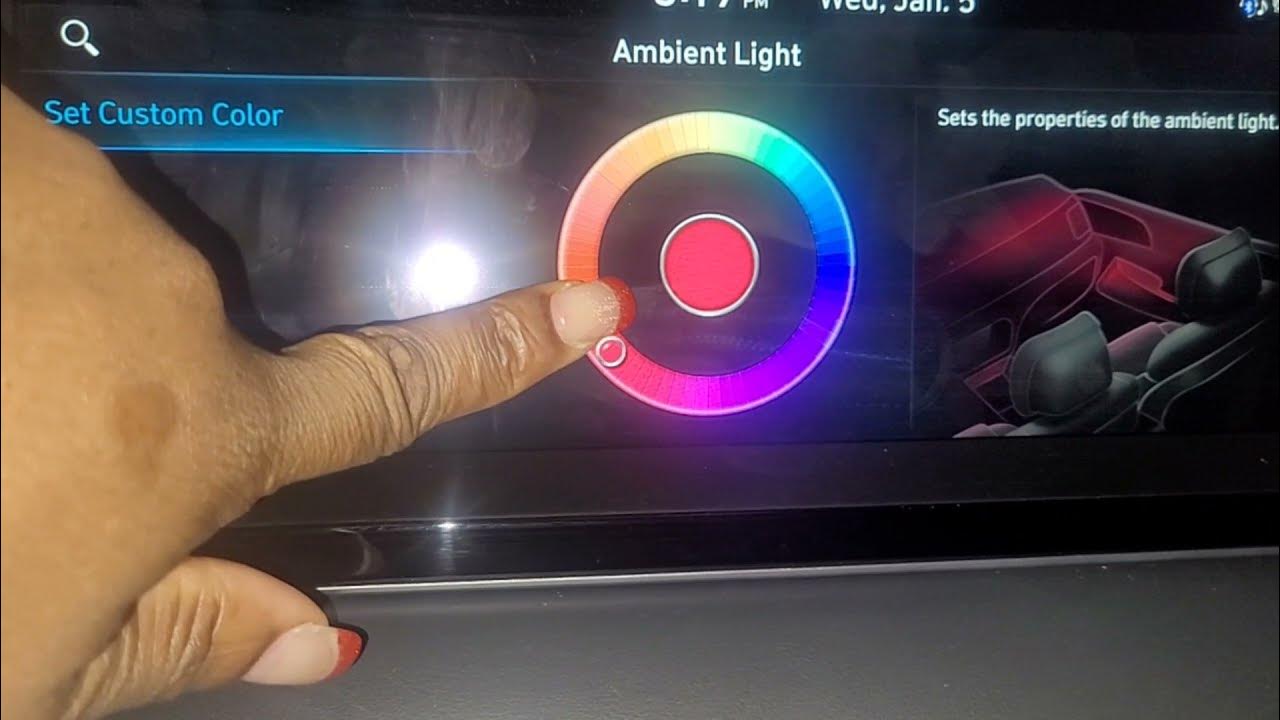 How to set ambient / mood lighting in the 2022 Hyundai Palisade YouTube