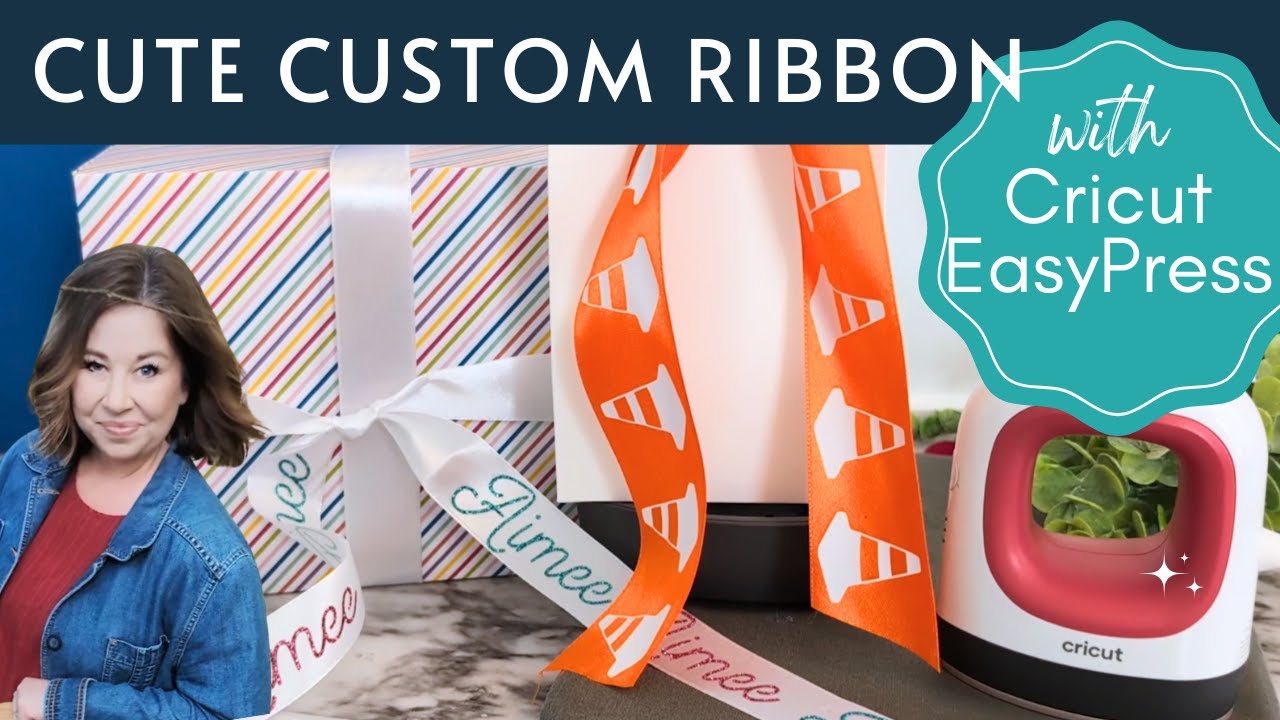 Cute Custom Ribbon with Cricut EasyPress - YouTube
