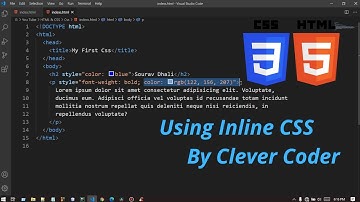 Using Inline CSS | Bangla Video Tutorial On Web Design No : 8