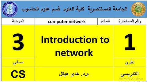 شبكات الحاسوب - الثالث - مسائي