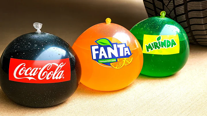 Experiment Car vs Giant Coca-Cola, Fanta & Mirinda Balloons - Crushing Crunchy & Soft Things by Car!