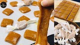 Caramel Toffee Recipe | Only 3 Ingredients! Easy And Delicious Caramel Candy At home | Sugar Candy