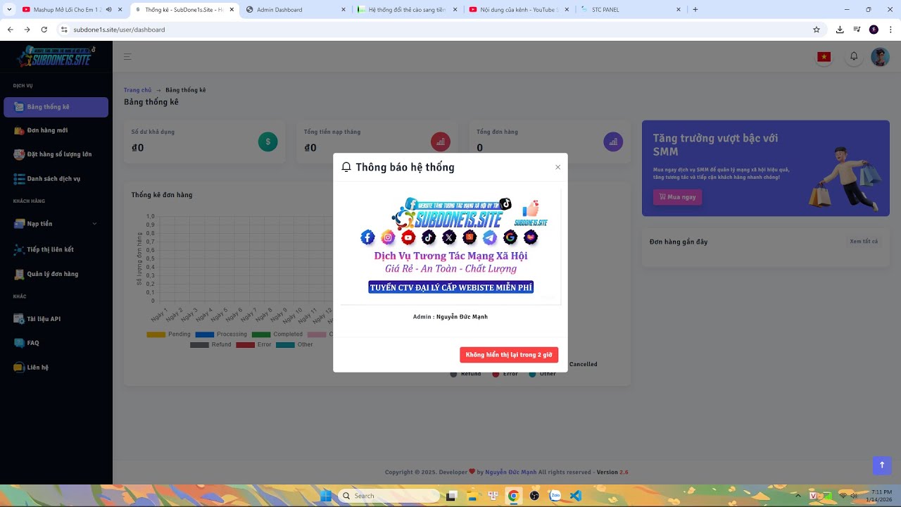 Share Code Dịch Vụ Mxh Bản Mới
