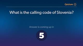 What is the calling code of Slovenia?   Slovenia Quiz