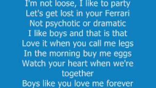 Video thumbnail of "Lady Gaga - Boys Boys Boys Lyrics"